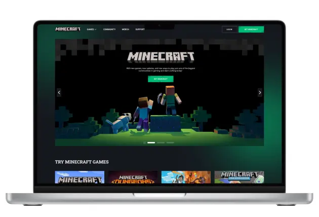 картинка - дизайн сайта minecraft